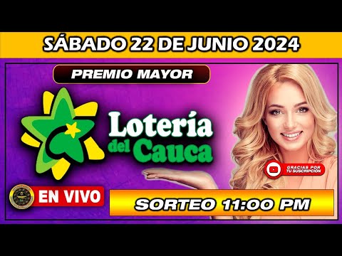 Resultado LOTERIA DEL CAUCA del SÁBADO 22 de Junio 2024 #loteria #loteriadelcauca PREMIO MAYOR