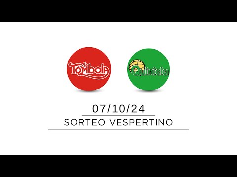 Sorteo Vespertino de Quiniela y Tómbola - 07/10/2024