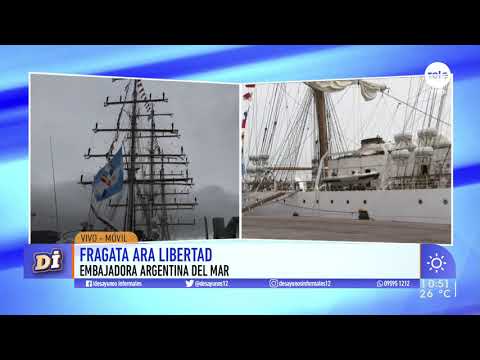 La Fragata ARA Libertad llegó de visita al Puerto de Montevideo