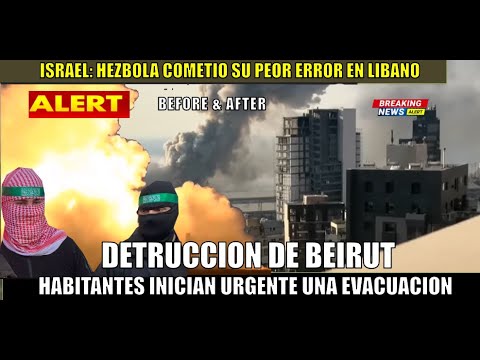 Ataque a Israel a trave?s de Hezbola Beirut es destruida