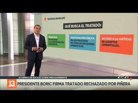 Presidente Boric firma tratado de Escazú que rechazó Piñera: ¿Qué es? #T13TeExplica