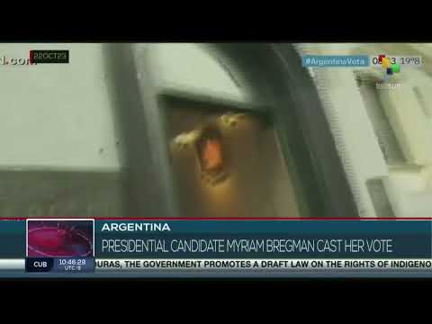 Argentina: Myriam Bregman, the first presidential candidate to vote