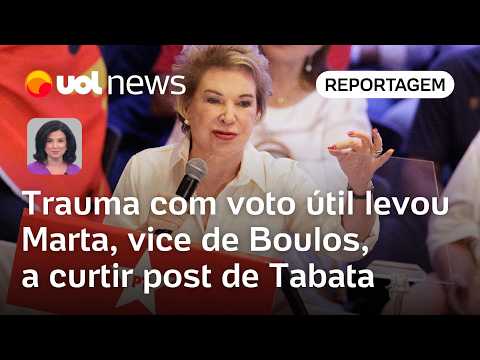 Marta Suplicy, vice de Boulos, curtiu post de Tabata por causa de 'trauma' de 1998 | Raquel Landim