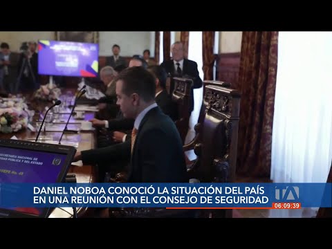 El presidente electo Daniel Noboa se reunió con el Consejo de Seguridad
