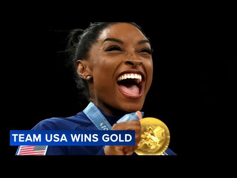 Simone Biles and Team USA wins team gold medal, bouncing back from Tokyo disappointment