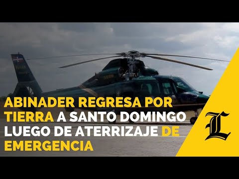 Abinader regresa por tierra a Santo Domingo luego de aterrizaje de emergencia de helicóptero