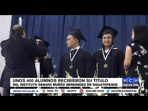 Más de 400 jóvenes concluyen su educación media en el Instituto Dr. Genaro Muñóz de Siguatepeque