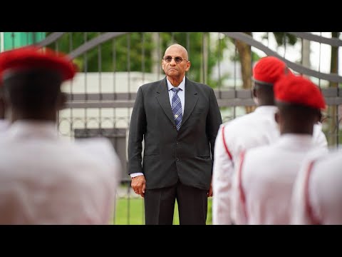 T&T's High Commissioner Conrad Enill Presents Credentials To The President Of Guyana