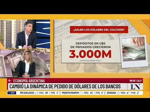 Economía argentina: cambió la dinámica de pedido de dólares de los bancos