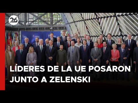 BÉLGICA | Líderes de la Unión Europea posaron junto a Zelenski para una foto