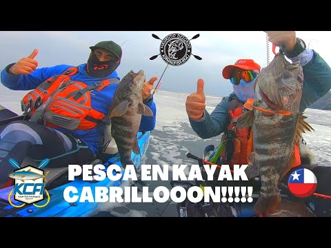 Pesca en kayak, desde las costas del pacifico, en un día buenísimo para la pesca.