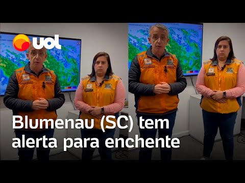 Enchente em Blumenau: Cidade de Santa Catarina tem alerta de inundação; veja vídeo