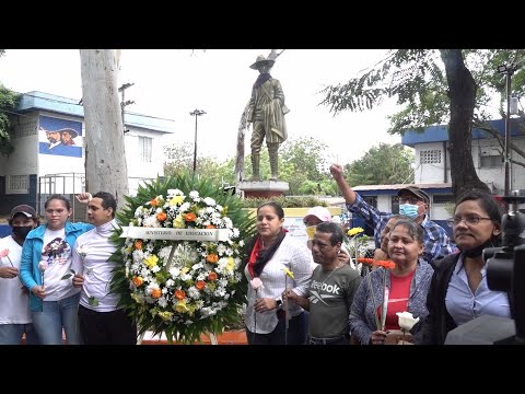 Trabajadores del Mined rinden Homenaje al General Sandino