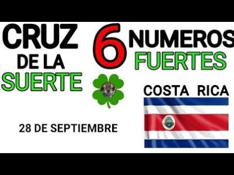 Cruz de la suerte y numeros ganadores para hoy 28 de Septiembre para Costa Rica