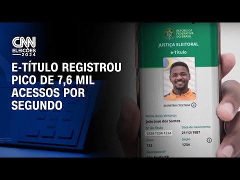 E-Título registrou pico de 7,6 mil acessos por segundo | CNN ELEIÇÕES