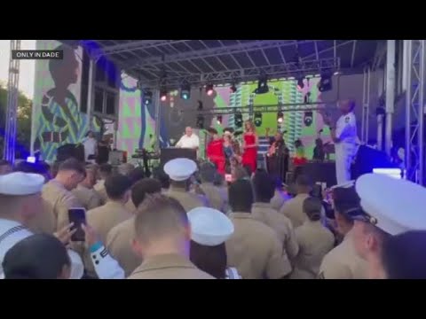 Gloria Estefan sponsors U.S. Navy's USS Miami during Fleet Week