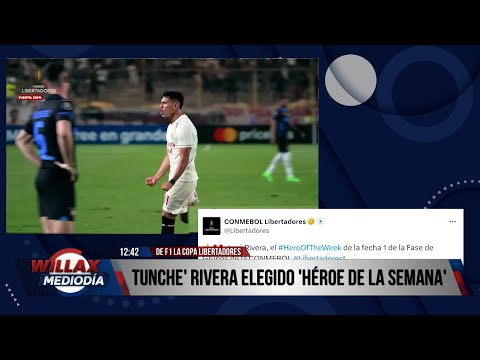 Willax Noticias Edición Mediodía - ABR 09 - 3/3-'TUNCHE' RIVERA ELEGIDO 'HÉROE DE LA SEMANA' |Willax