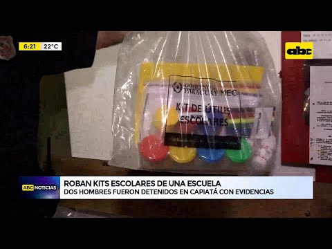 Roban kits escolares de una escuela en Capiatá