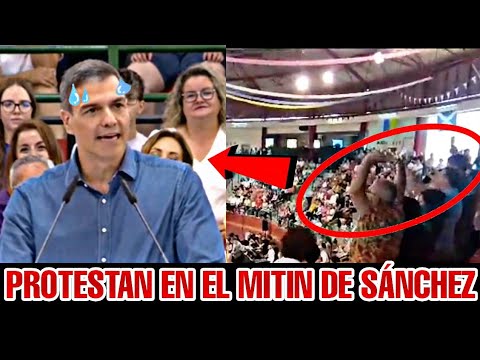 INTERRUMPEN Y PROTESTAS EN EL MITIN DE PEDRO SÁNCHEZ EN TENERIFE