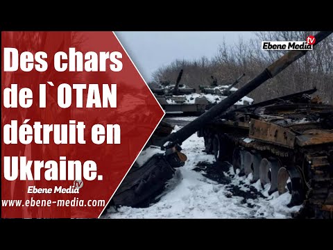 L'ATGM russe Kornet détruit un convoi de chars ukrainiens et de l`OTAN.
