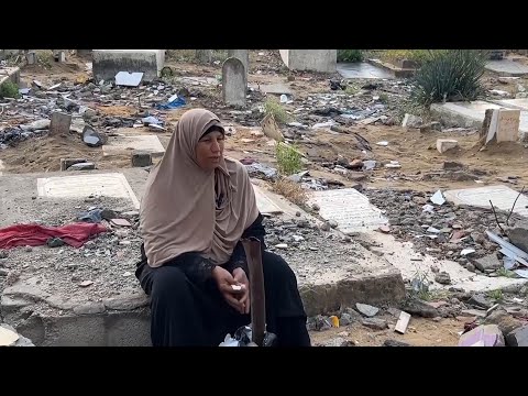 Palestinians in Jabaliya mark Eid by visiting relatives and loved ones killed in the Israel-Hamas wa