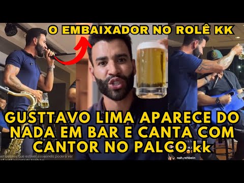 Gusttavo Lima do NADA em BAR, SURPREENDE cantor sobe no PALCO e faz LIVE direto de Campina Grande