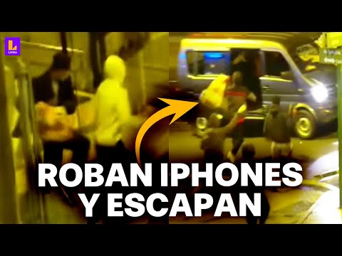 Delincuentes salen con bolsas llenas de celulares en Miraflores: Más imágenes del robo a combazos