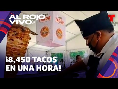 Rompen Récord Guinness sirviendo 8,450 tacos al pastor en una hora en México