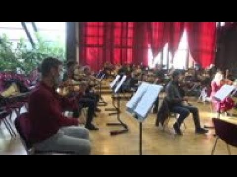 Orchestra plays free concert to give people a boost