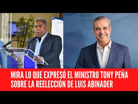 MIRA LO QUE EXPRESÓ EL MINISTRO TONY PEÑA GUABA SOBRE LA REELECCIÓN DE LUIS ABINADER