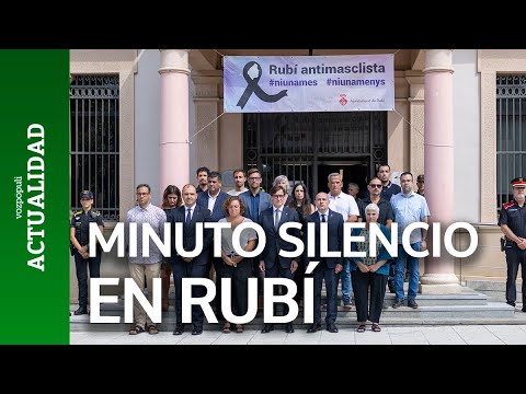 Minuto de silencio por el asesinato de la vecina de Rubí (Barcelona)