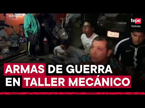 Trujillo: Policía halló armamento de guerra en un taller mecánico