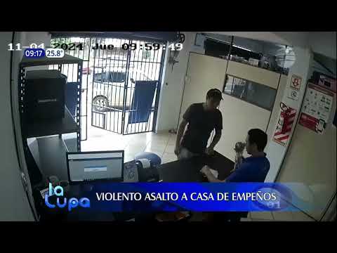 Violento asalto a casa de empeños en Areguá