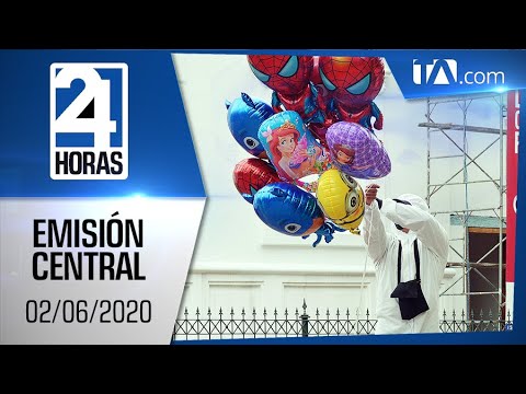 Noticias Ecuador: Noticiero 24 Horas 02/06/2020 (Emisión Central)