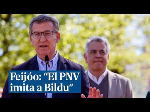 Feijóo pasa al ataque frontal contra el PNV en el último día de campaña: Pradales imita a Bildu