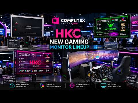 HKC Shield C83U60, 27U165D, Apex 32U165VD, ANT275ZQE, ANT257PF And Koorui S4941XO At Computex 2026