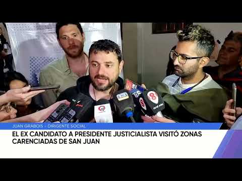 El ex candidato a presidente justicialista visitó zonas carenciadas de San Juan