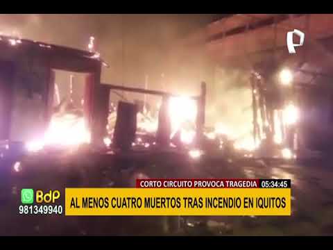 Al menos dos muertos, cinco desaparecidos y diez viviendas calcinadas deja incendio en Iquitos