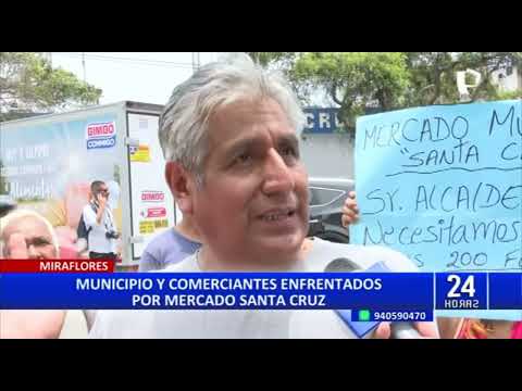 Miraflores: mujer resulta herida durante clausura de mercado Santa Cruz