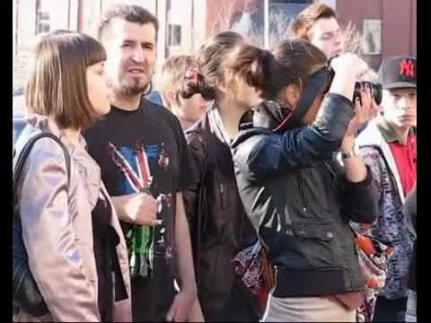 Граффити-открытка в Томске к Дню Победы май 2010