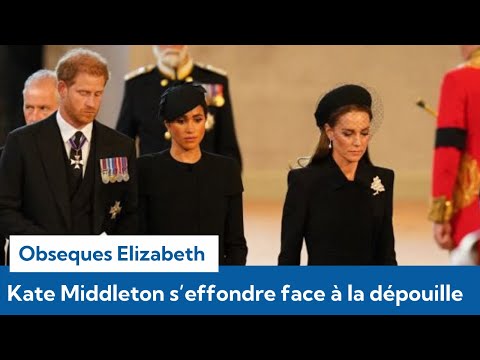 Kate Middleton effondrée face au cercueil d'Elizabeth II, Meghan Markle ne la respecte pas