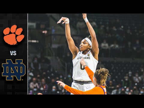 Acc Football Basketball 🏀 Clemson vs. Notre Dame Women's Basketball Highlights (2021-22)