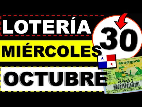 Resultados Sorteo Loteria Miércoles 30 de Octubre 2024 Loteria Nacional Panama Miercolito Hoy Q Jugó