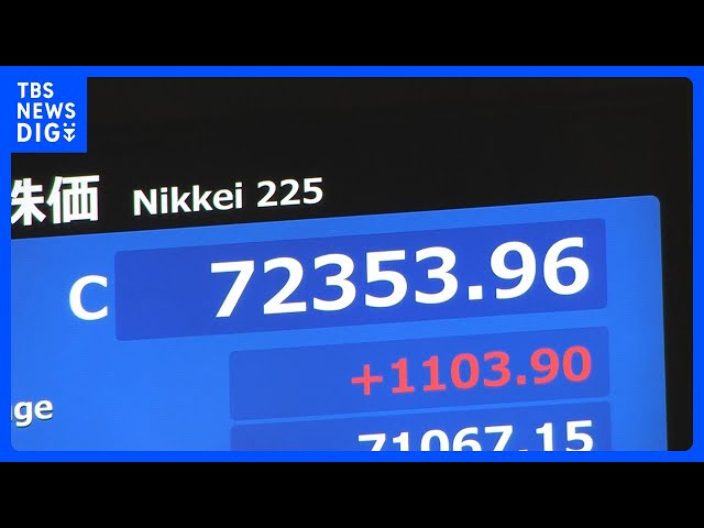 Image of Nikkei Ends Above 72,000 For First Time As Record Run Extends