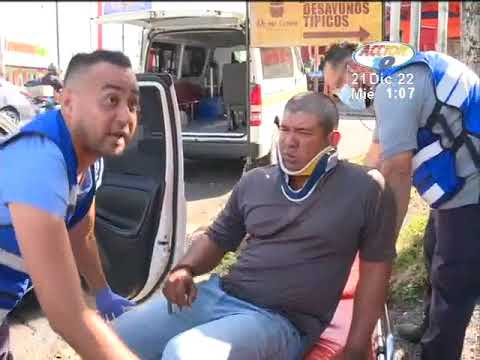 Accidente de tránsito entre motoc y taxi deja un herido en Altamira