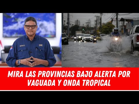 MIRA LAS PROVINCIAS BAJO ALERTA POR VAGUADA Y ONDA TROPICAL