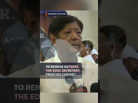 Marcos downplays Liza-Sara rift, shrugs off calls to sack DepEd chief