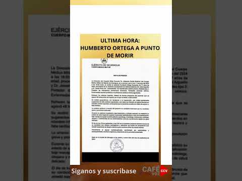 ULTIMA HORA Humberto Ortega está grave, a punto de MORIR.