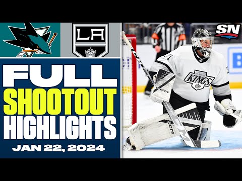 San Jose Sharks at Los Angeles Kings | FULL Shootout Highlights - January 22, 2024