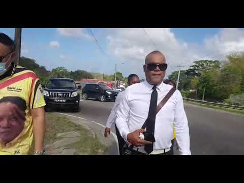 IAN ALLEYNE IS LIVE AT THE CLAXTON BAY FLYOVER, ONE OF MANY PROTESTS ACTION LOCATIONS